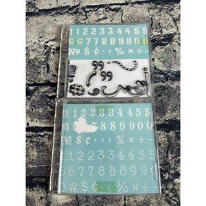 Inkadinkado Clear Rubber Stamp Set Distressed Numbers Artstamp Large Numbers